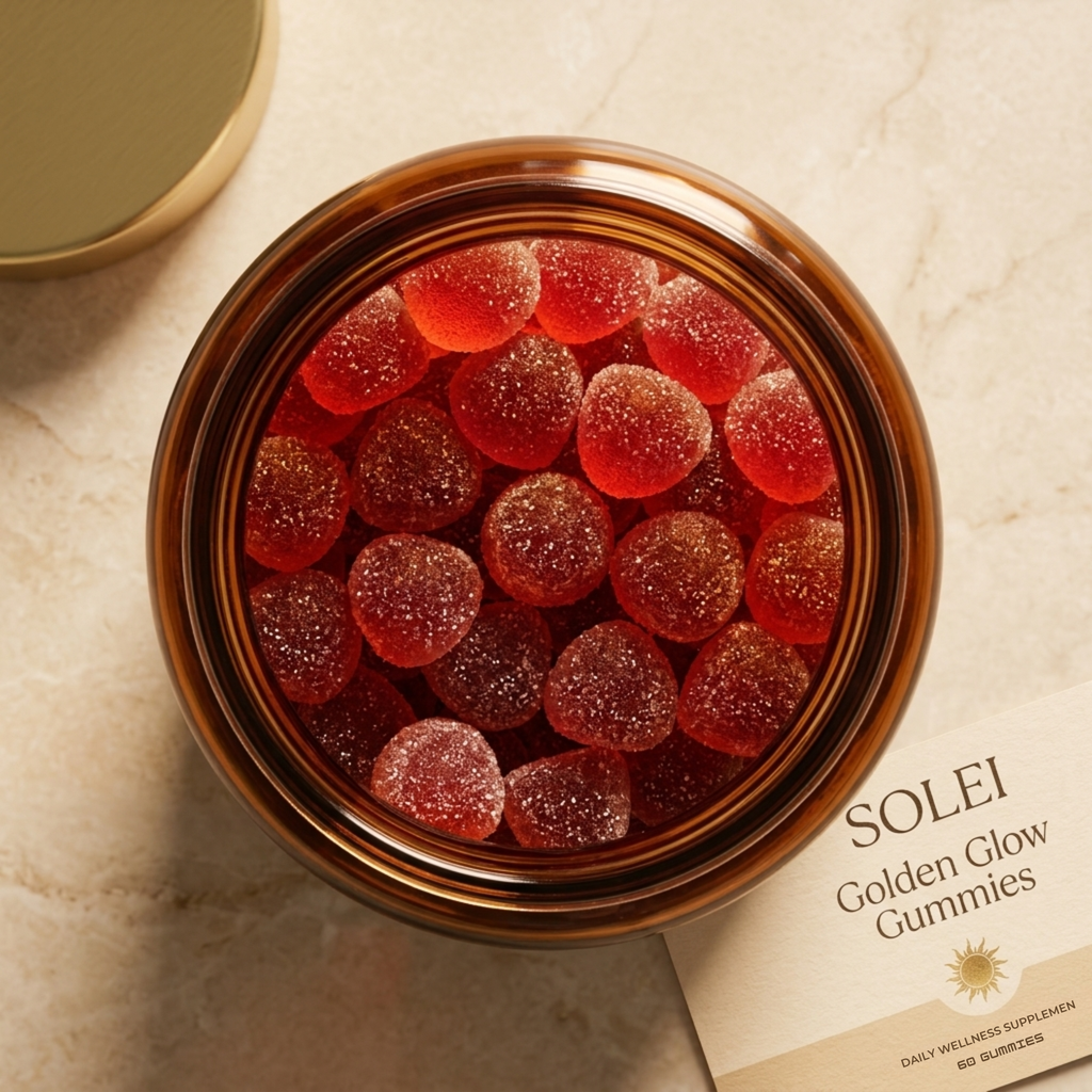 Solei Golden Glow Gummies | Natural Tanning Supplement | 60 Gummies
