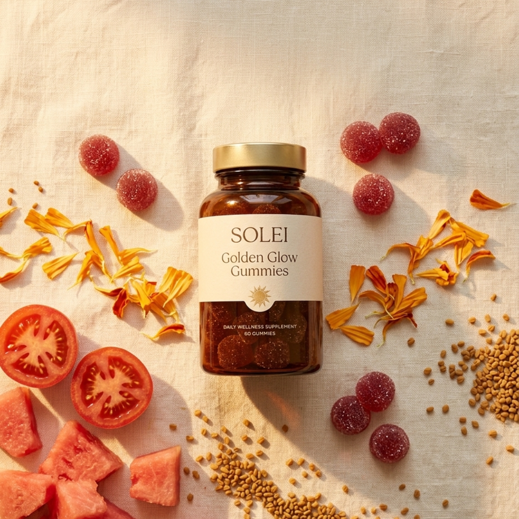 Solei Golden Glow Gummies | Natural Tanning Supplement | 60 Gummies