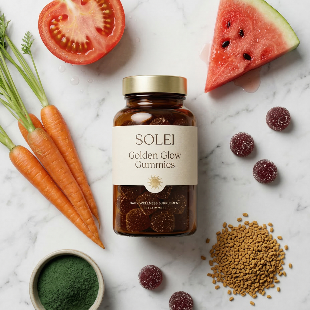 Solei Golden Glow Gummies | Natural Tanning Supplement | 60 Gummies
